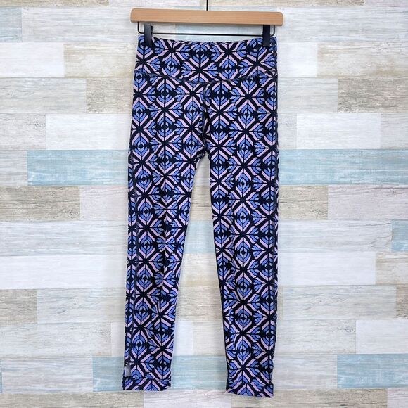 Aerie Cut Out Hem Leggings Black Blue Purple Mid Rise Yoga Active Womens Small - Picture 1 of 7